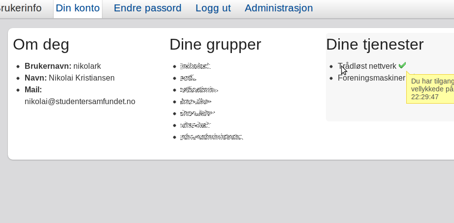 Brukerinfo